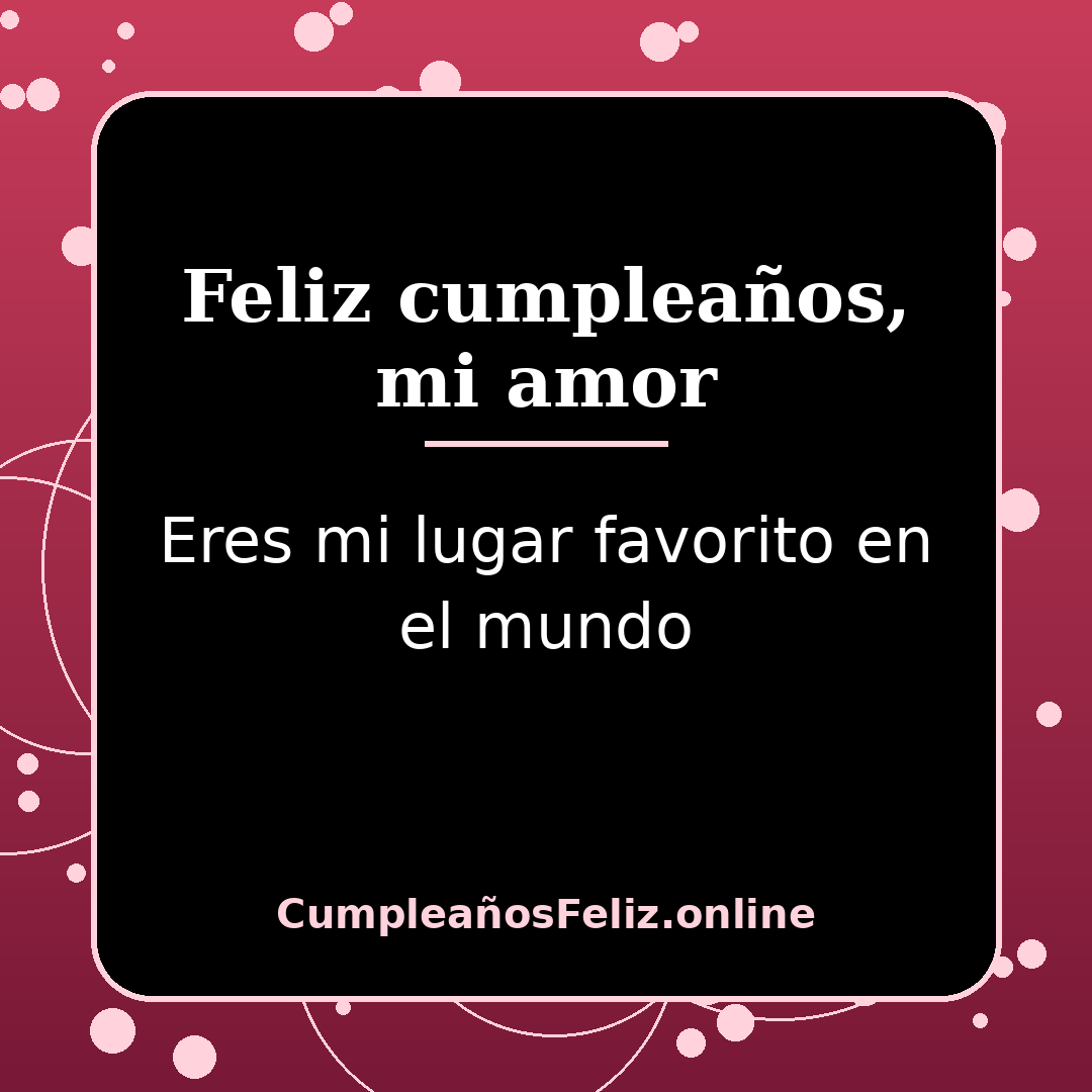 Tarjeta romántica de feliz cumpleaños para tu pareja