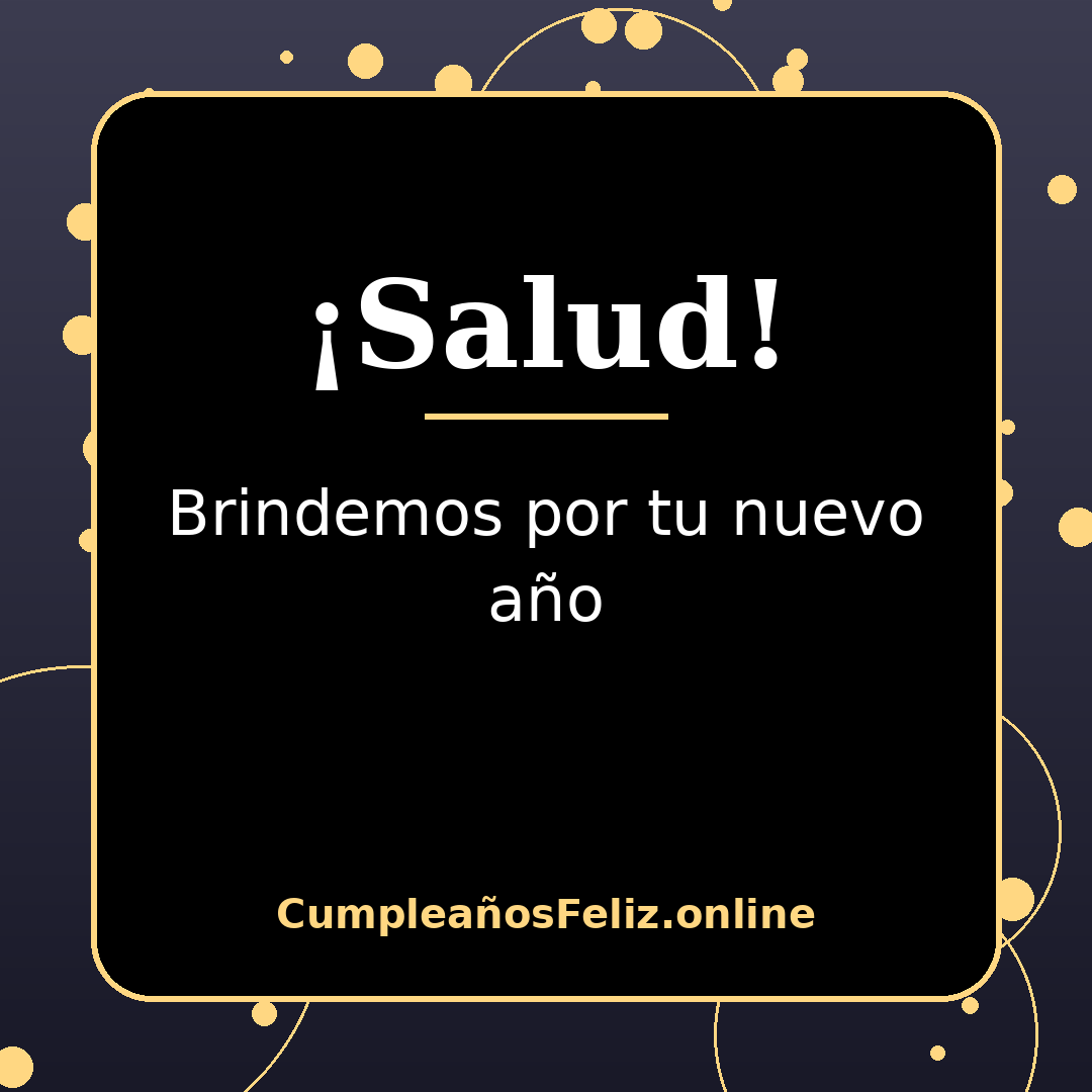 Imagen de feliz cumpleaños con brindis para el nuevo año